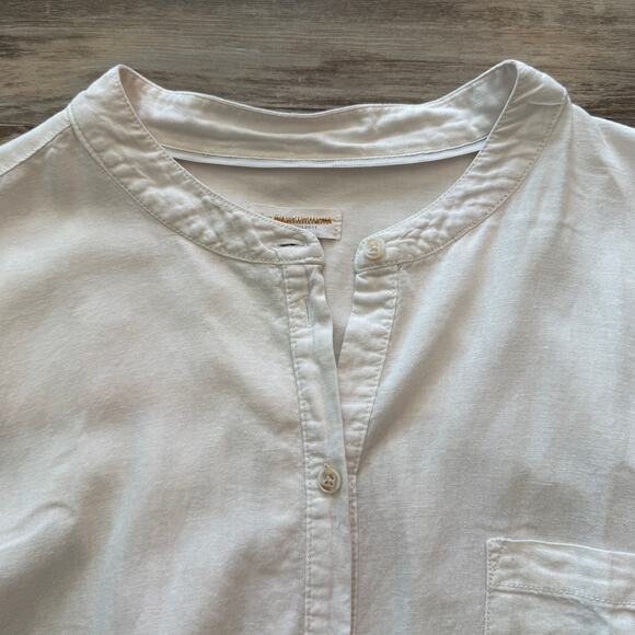 Pilcro Linen Top XL Cream Flowy Neutral - Picture 3 of 13